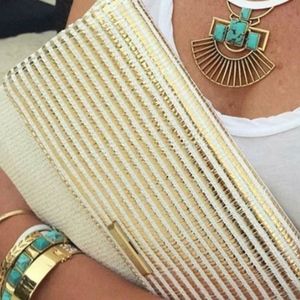 Stella & Dot City Slim Clutch - GOLD